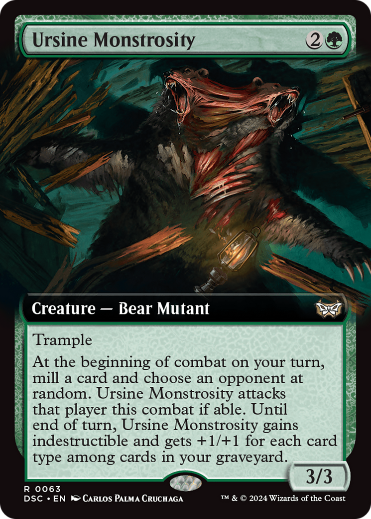 Ursine Monstrosity (Extended Art) [Duskmourn: House of Horror Commander] | Card Merchant Takapuna