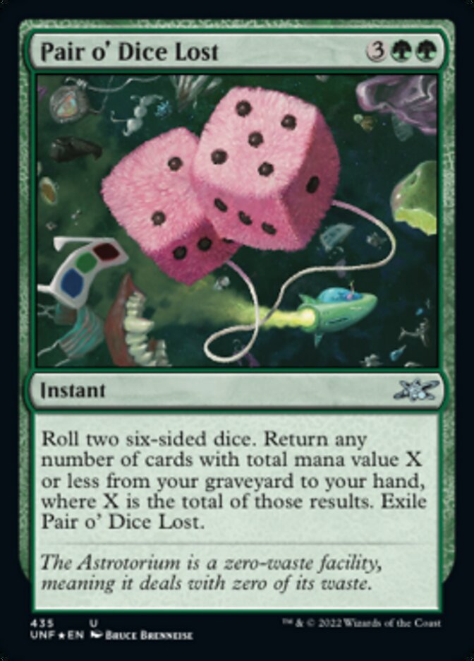 Pair o' Dice Lost (Galaxy Foil) [Unfinity] | Card Merchant Takapuna