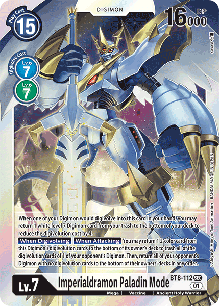 Imperialdramon: Paladin Mode [BT8-112] [New Awakening] | Card Merchant Takapuna