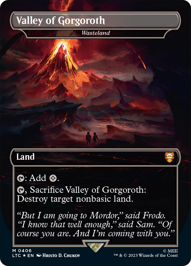 Valley of Gorgoroth - Wasteland (Surge Foil Realms and Relics) [The Lord of the Rings: Tales of Middle-Earth Commander] | Card Merchant Takapuna