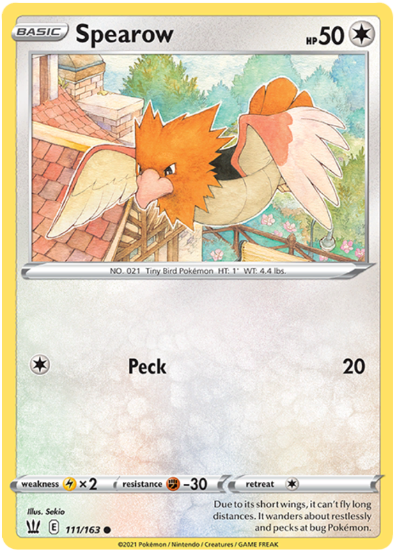 Spearow (111/163) [Sword & Shield: Battle Styles] | Card Merchant Takapuna