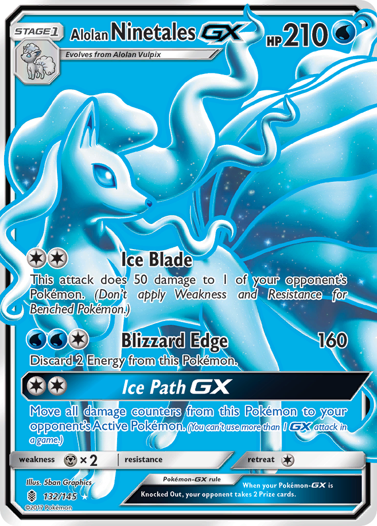 Alolan Ninetales GX (132/145) [Sun & Moon: Guardians Rising] | Card Merchant Takapuna