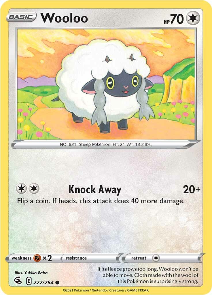 Wooloo (222/264) [Sword & Shield: Fusion Strike] | Card Merchant Takapuna