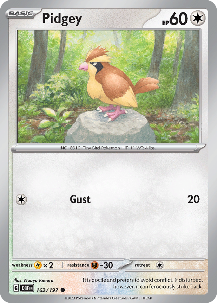 Pidgey (162/197) [Scarlet & Violet: Obsidian Flames] | Card Merchant Takapuna