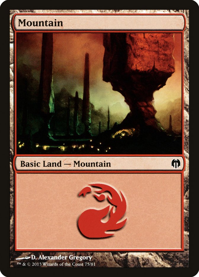 Mountain (75) [Duel Decks: Heroes vs. Monsters] | Card Merchant Takapuna