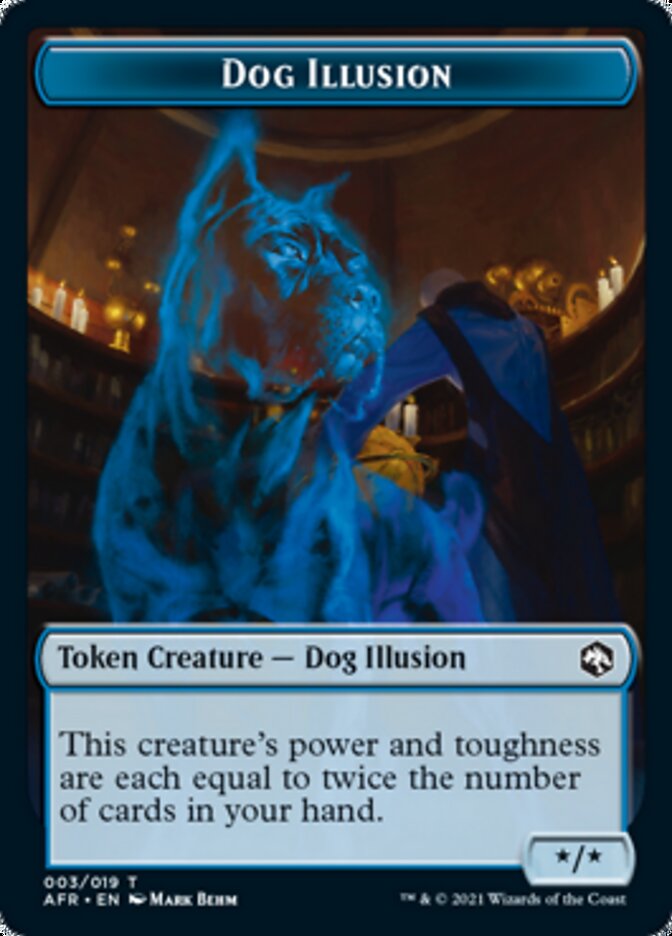 Dog Illusion // Mordenkainen Emblem Double-Sided Token [Dungeons & Dragons: Adventures in the Forgotten Realms Tokens] | Card Merchant Takapuna