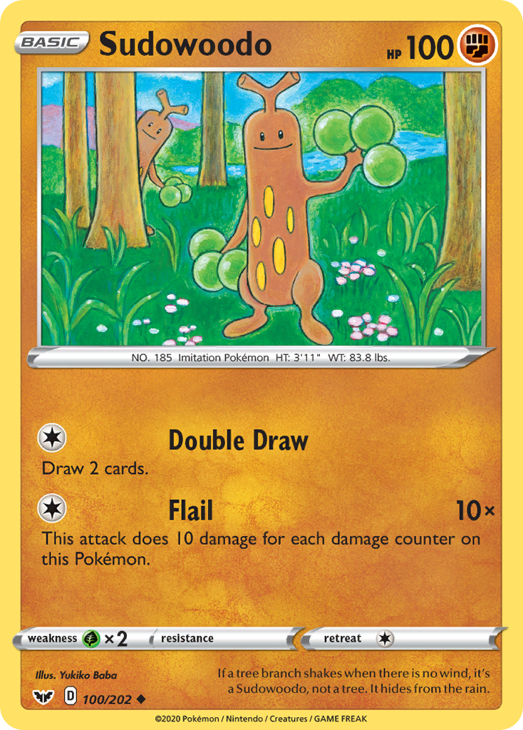 Sudowoodo (100/202) [Sword & Shield: Base Set] | Card Merchant Takapuna