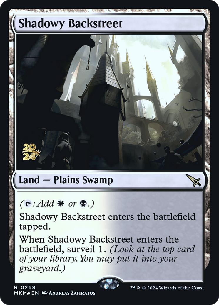 Shadowy Backstreet [Murders at Karlov Manor Prerelease Promos] | Card Merchant Takapuna