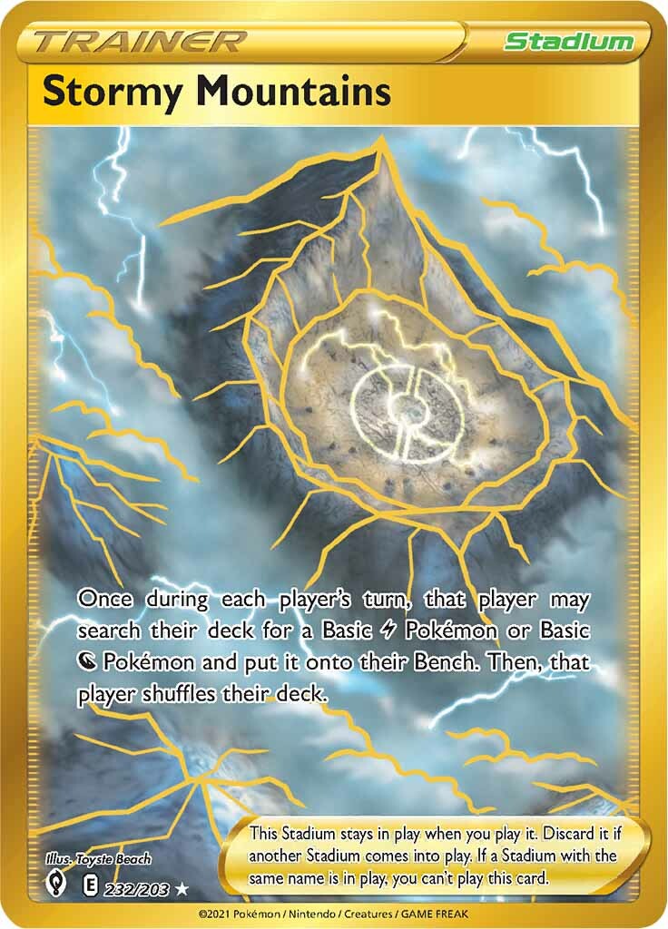 Stormy Mountains (232/203) [Sword & Shield: Evolving Skies] | Card Merchant Takapuna