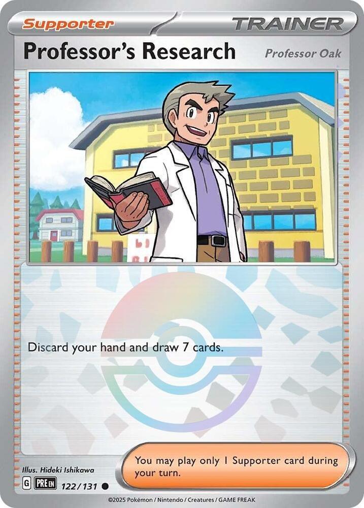 Professor's Research (122/131) [Professor Oak] (Poke Ball Pattern) [Scarlet & Violet: Prismatic Evolutions] | Card Merchant Takapuna