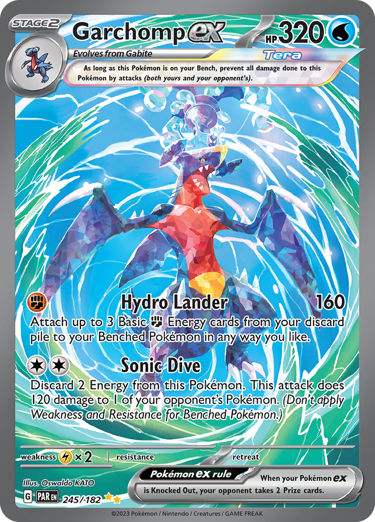 Garchomp ex (245/182) [Scarlet & Violet: Paradox Rift] | Card Merchant Takapuna