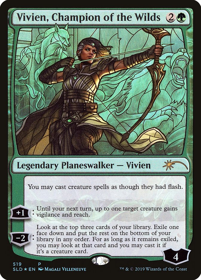 Vivien, Champion of the Wilds (Stained Glass) [Secret Lair Drop Promos] | Card Merchant Takapuna