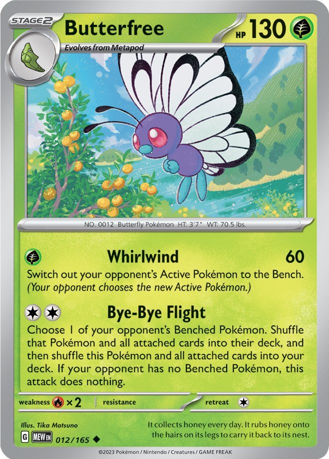 Butterfree (012/165) [Scarlet & Violet: 151] | Card Merchant Takapuna