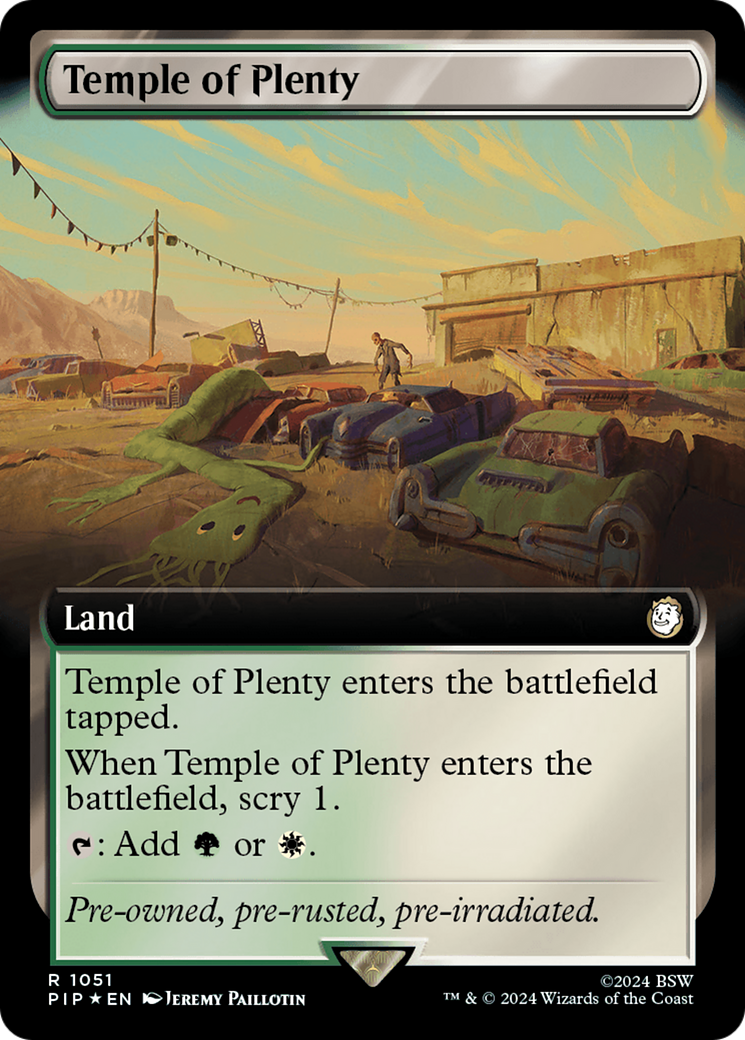 Temple of Plenty (Extended Art) (Surge Foil) [Fallout] | Card Merchant Takapuna