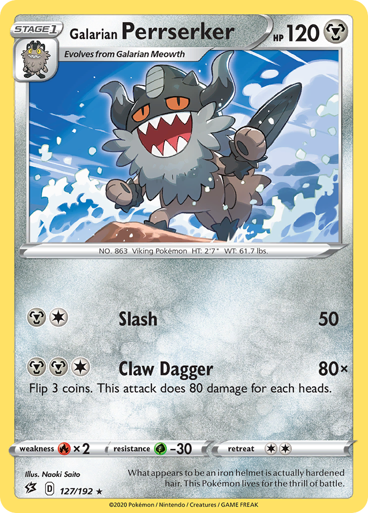 Galarian Perrserker (127/192) [Sword & Shield: Rebel Clash] | Card Merchant Takapuna