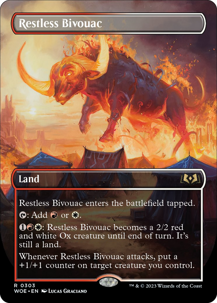 Restless Bivouac (Borderless Alternate Art) [Wilds of Eldraine] | Card Merchant Takapuna