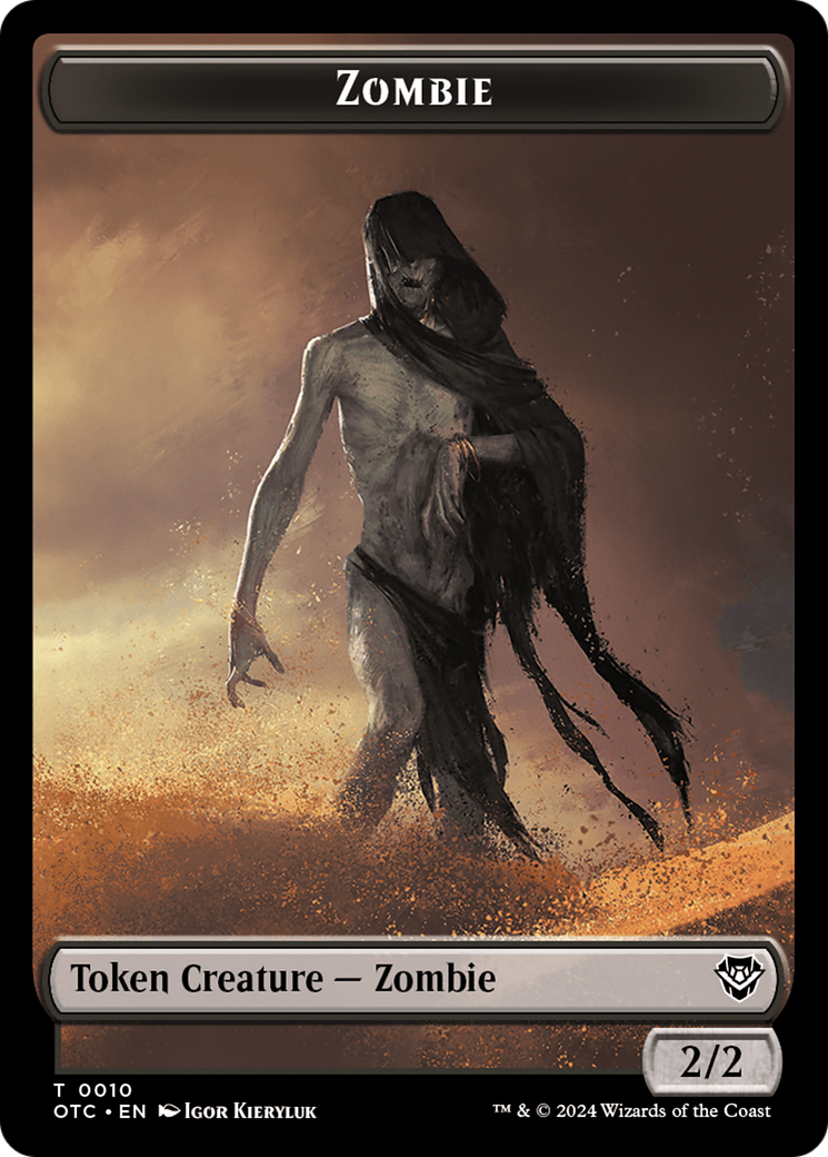 Zombie // Ox Warrior Double-Sided Token [Outlaws of Thunder Junction Commander Tokens] | Card Merchant Takapuna