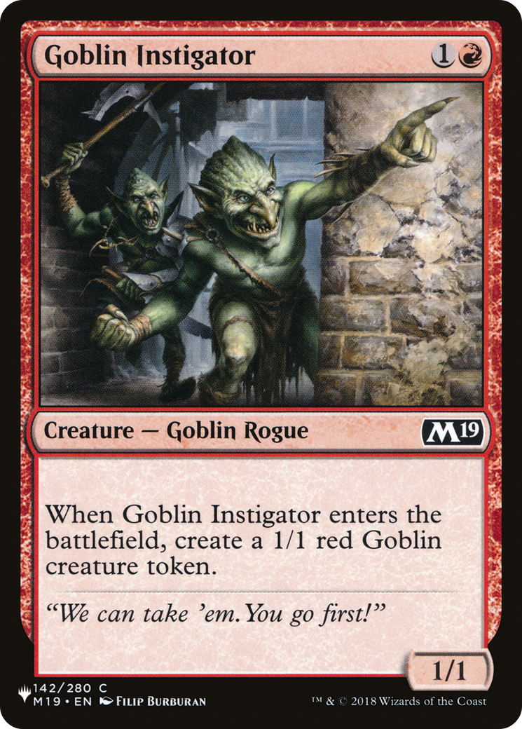 Goblin Instigator [The List] | Card Merchant Takapuna