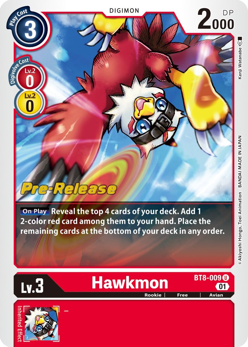 Hawkmon [BT8-009] [New Awakening Pre-Release Cards] | Card Merchant Takapuna