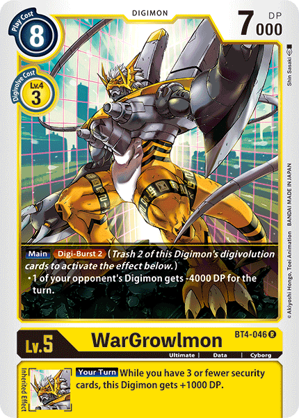 WarGrowlmon [BT4-046] [Great Legend] | Card Merchant Takapuna