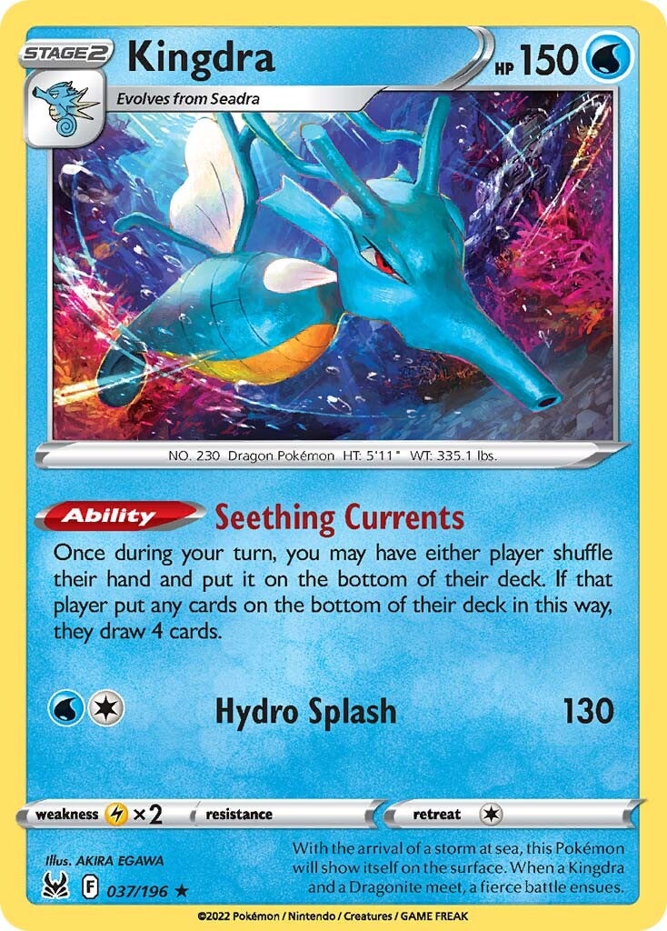 Kingdra (037/196) (Theme Deck Exclusive) [Sword & Shield: Lost Origin] | Card Merchant Takapuna