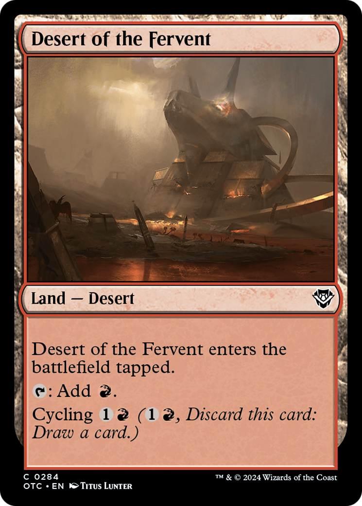 Desert of the Fervent [Outlaws of Thunder Junction Commander] | Card Merchant Takapuna