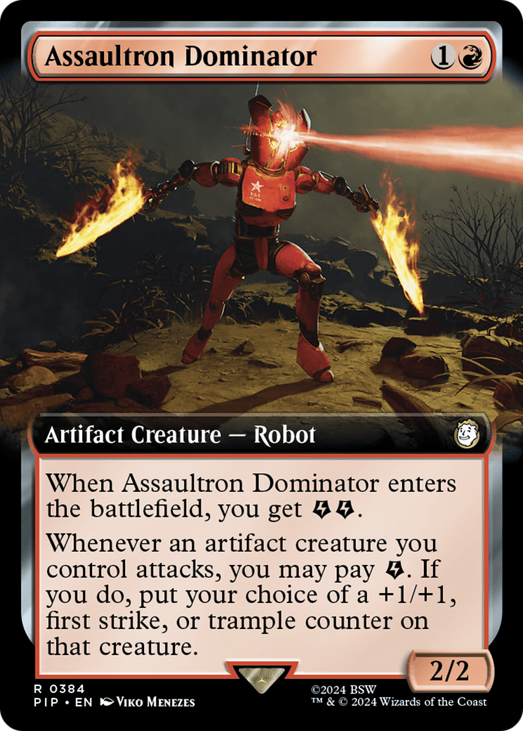 Assaultron Dominator (Extended Art) [Fallout] | Card Merchant Takapuna