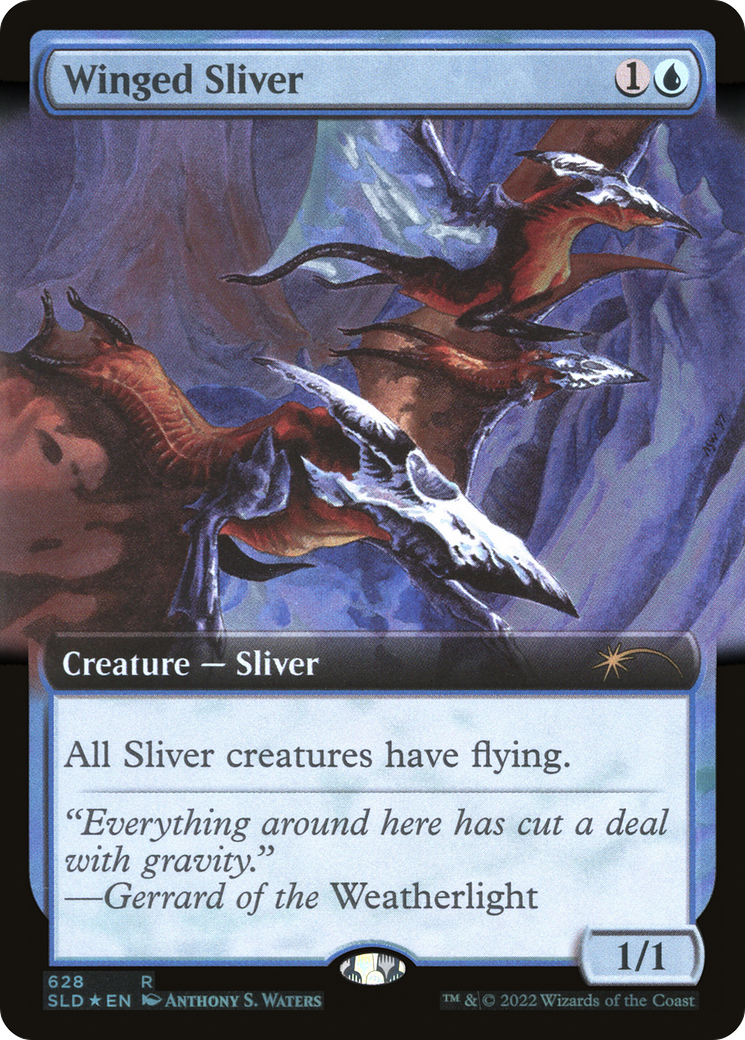 Winged Sliver (Extended Art) [Secret Lair Drop Promos] | Card Merchant Takapuna