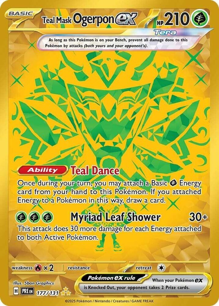 Teal Mask Ogerpon ex (177/131) [Scarlet & Violet: Prismatic Evolutions] | Card Merchant Takapuna