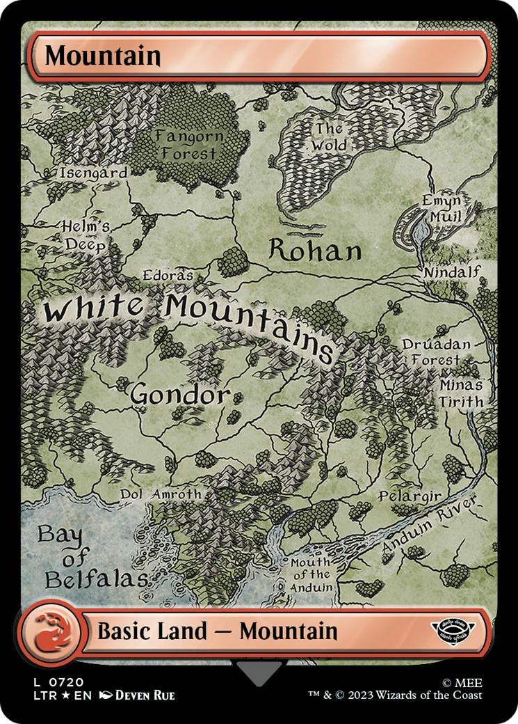 Mountain (720) (Surge Foil) [The Lord of the Rings: Tales of Middle-Earth] | Card Merchant Takapuna