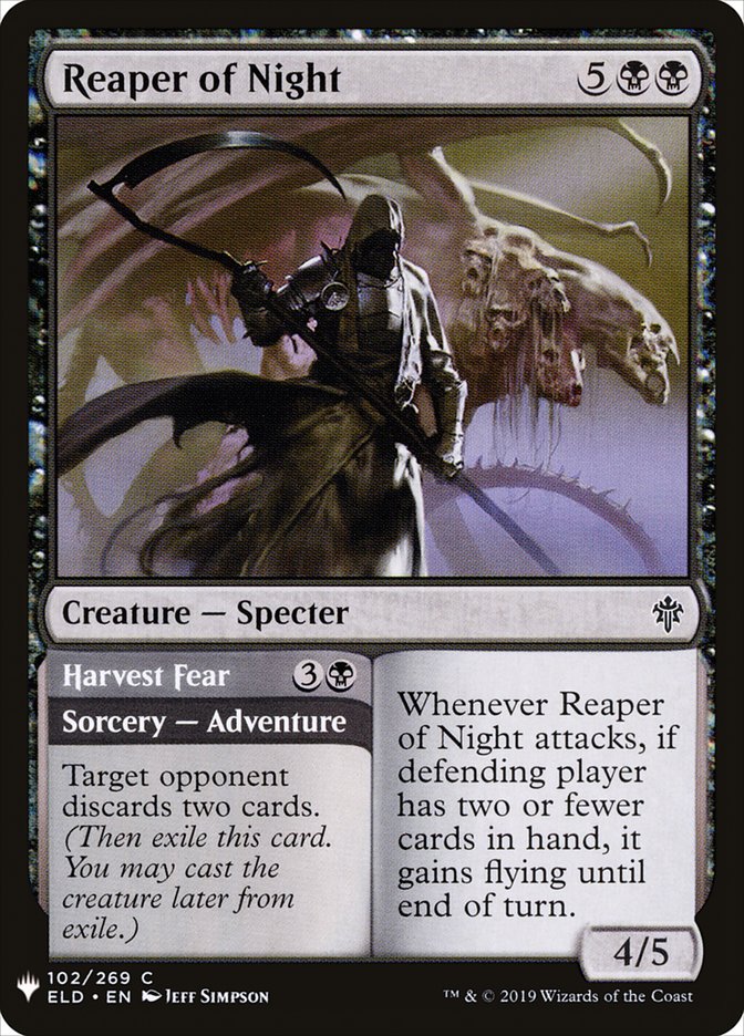 Reaper of Night // Harvest Fear [Mystery Booster] | Card Merchant Takapuna