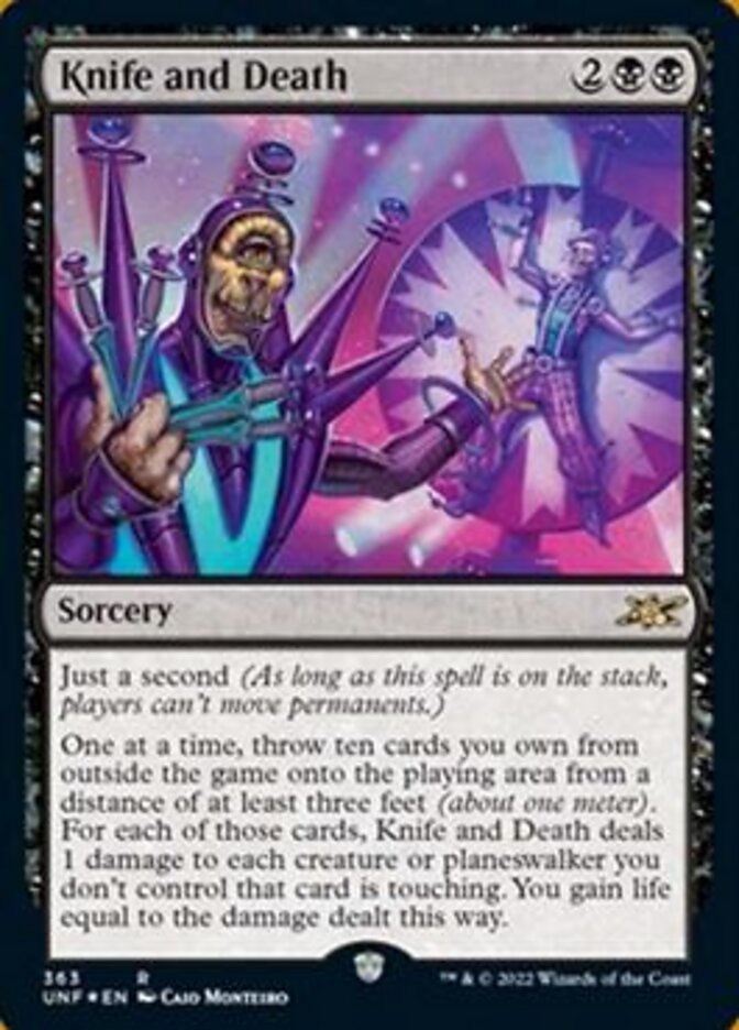 Knife and Death (Galaxy Foil) [Unfinity] | Card Merchant Takapuna