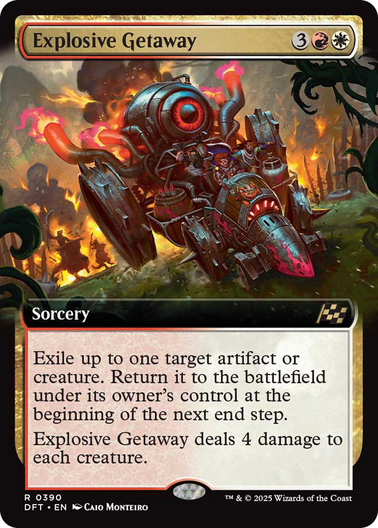 Explosive Getaway (Extended Art) [Aetherdrift] | Card Merchant Takapuna