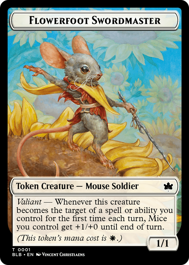 Rabbit // Flowerfoot Swordmaster Double-Sided Token [Bloomburrow Tokens] | Card Merchant Takapuna