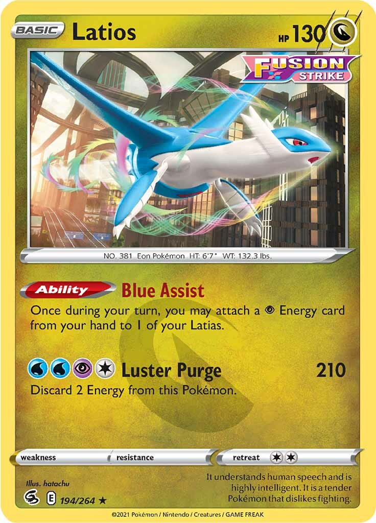 Latios (194/264) [Sword & Shield: Fusion Strike] | Card Merchant Takapuna