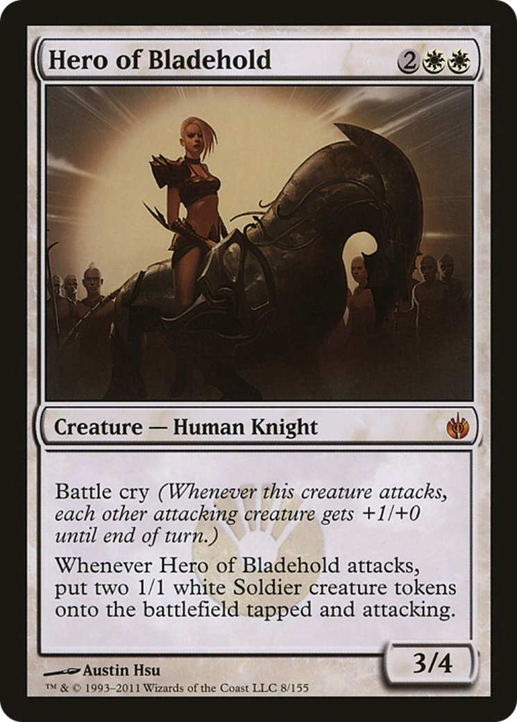 Hero of Bladehold (Mirrodin Besieged) (Oversized) [Oversize Cards] | Card Merchant Takapuna