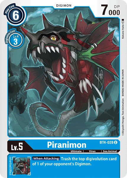 Piranimon [BT4-028] [Great Legend] | Card Merchant Takapuna