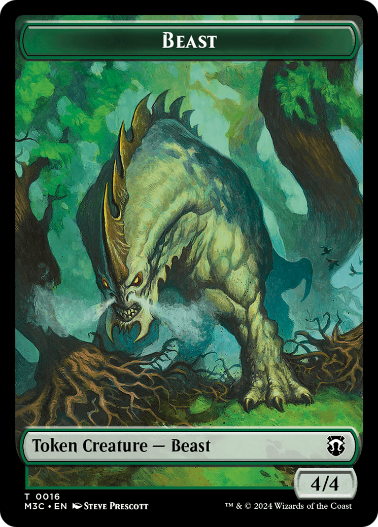 Elephant // Beast (0016) Double-Sided Token [Modern Horizons 3 Commander Tokens] | Card Merchant Takapuna