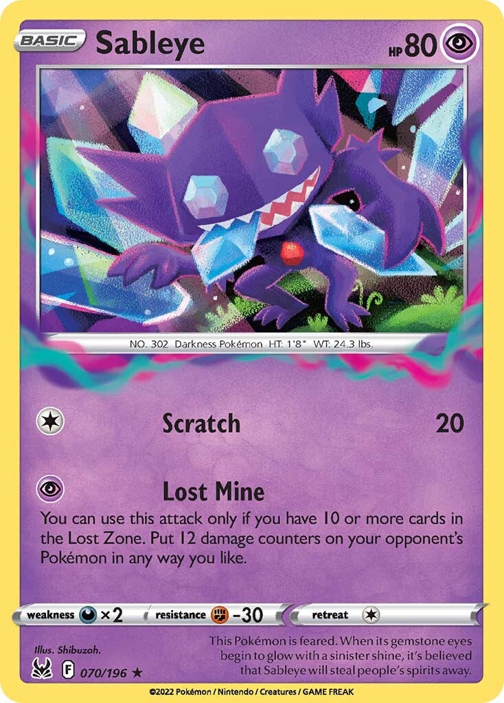 Sableye (070/196) [Sword & Shield: Lost Origin] | Card Merchant Takapuna