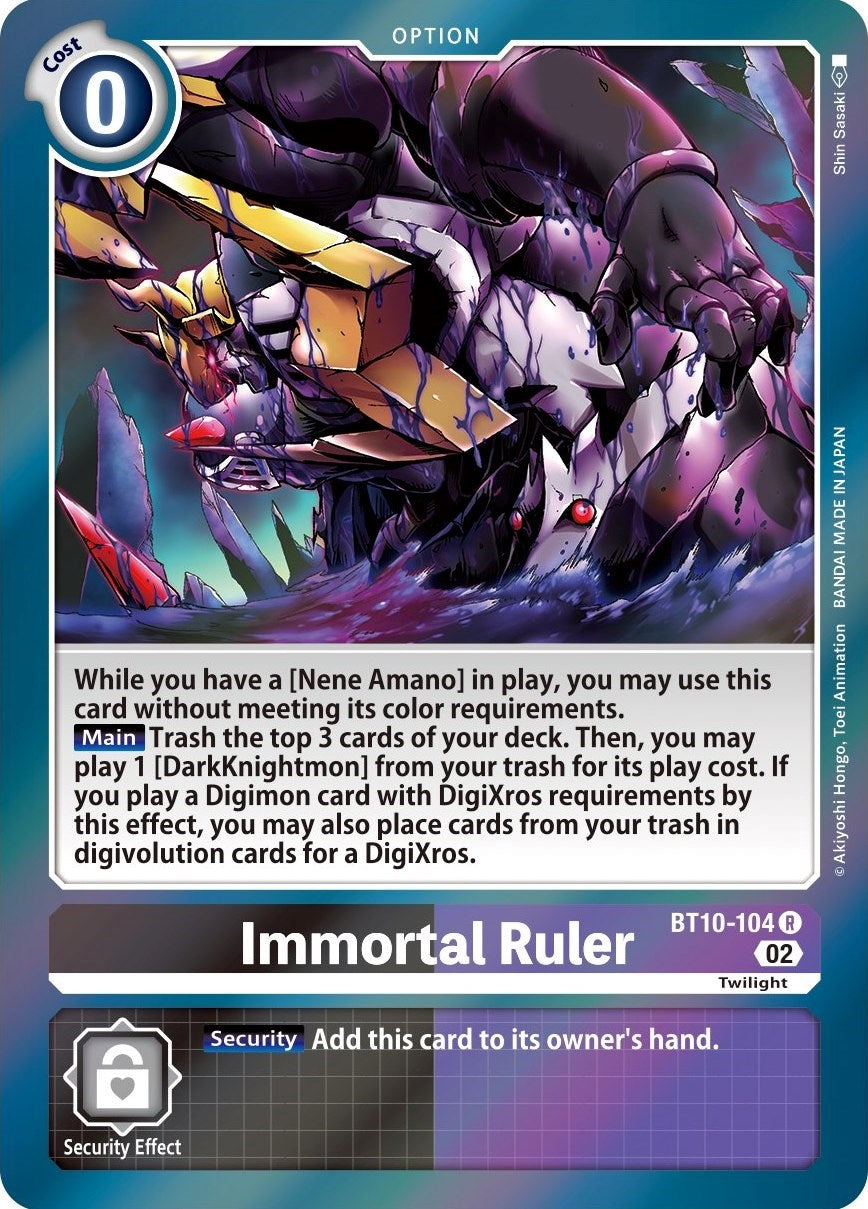 Immortal Ruler [BT10-104] [Xros Encounter] | Card Merchant Takapuna