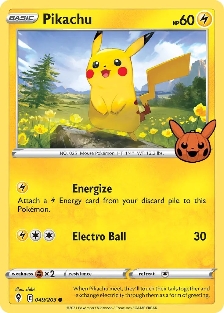 Pikachu (049/203) [Trick or Trade] | Card Merchant Takapuna