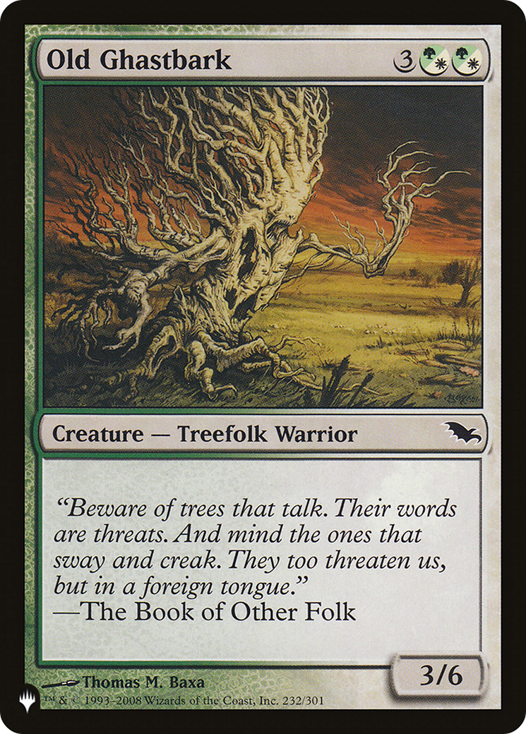 Old Ghastbark [The List] | Card Merchant Takapuna