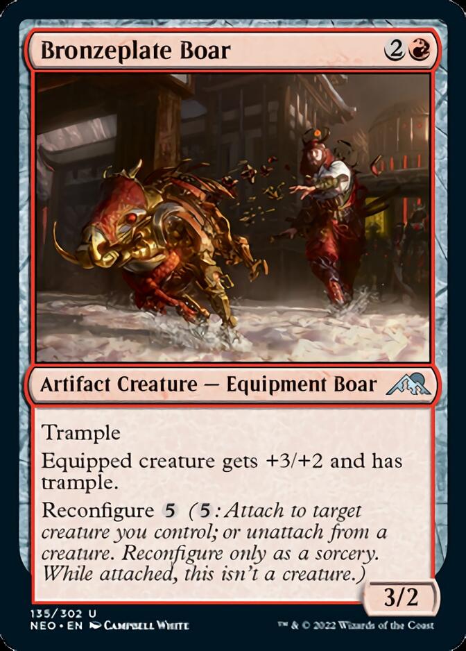 Bronzeplate Boar [Kamigawa: Neon Dynasty] | Card Merchant Takapuna