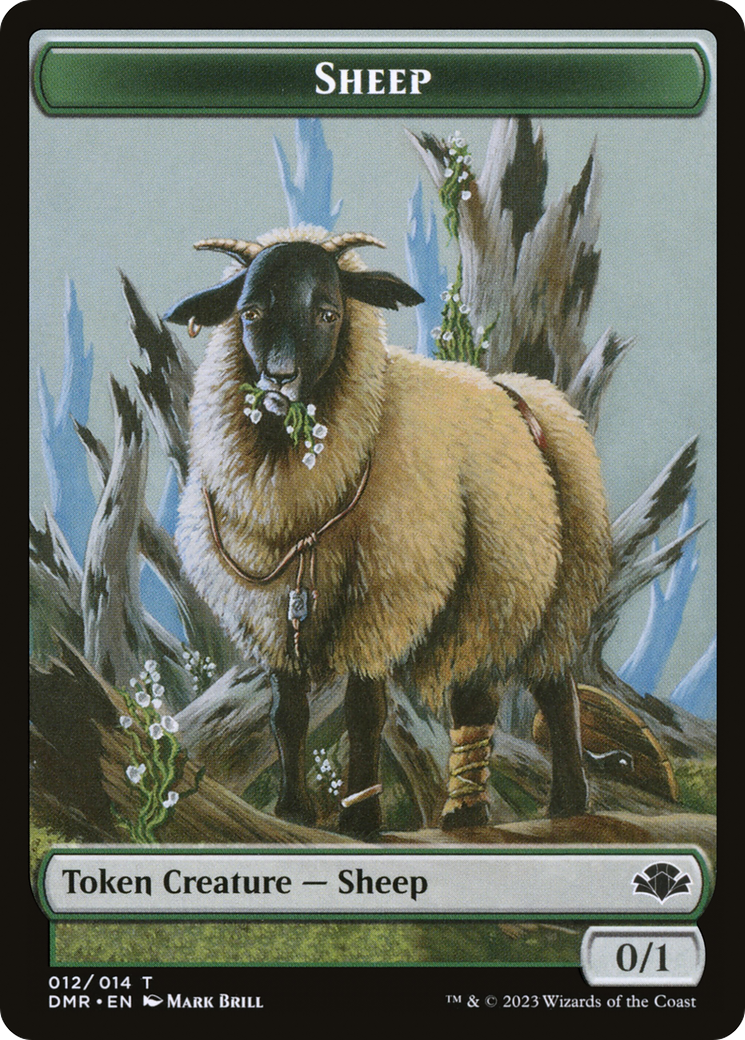 Sheep Token [Dominaria Remastered Tokens] | Card Merchant Takapuna