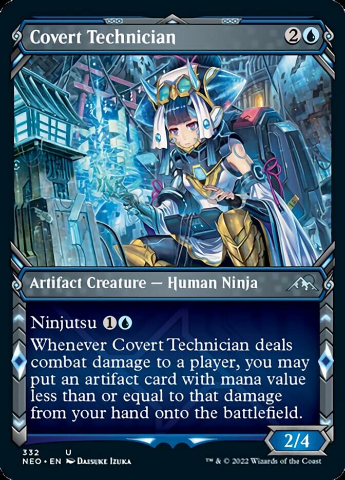 Covert Technician (Showcase Ninja) [Kamigawa: Neon Dynasty] | Card Merchant Takapuna