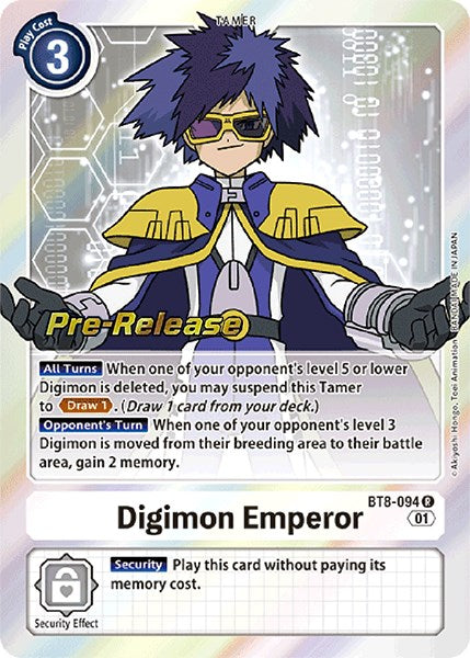 Digimon Emperor [BT8-094] [New Awakening Pre-Release Promos] | Card Merchant Takapuna