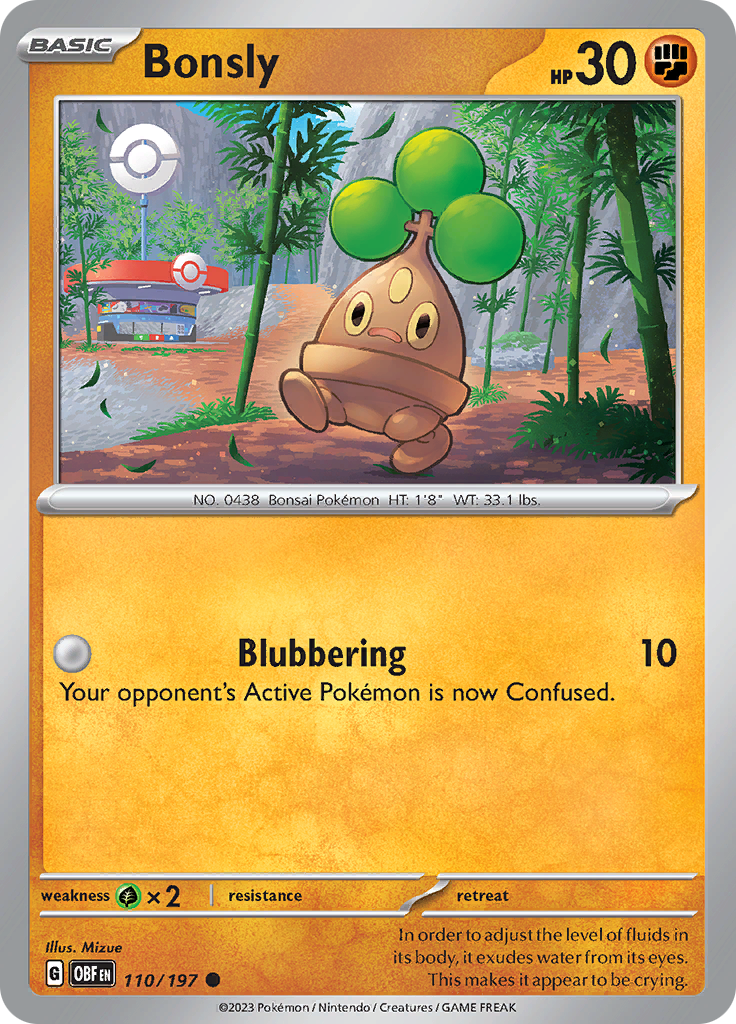 Bonsly (110/197) [Scarlet & Violet: Obsidian Flames] | Card Merchant Takapuna