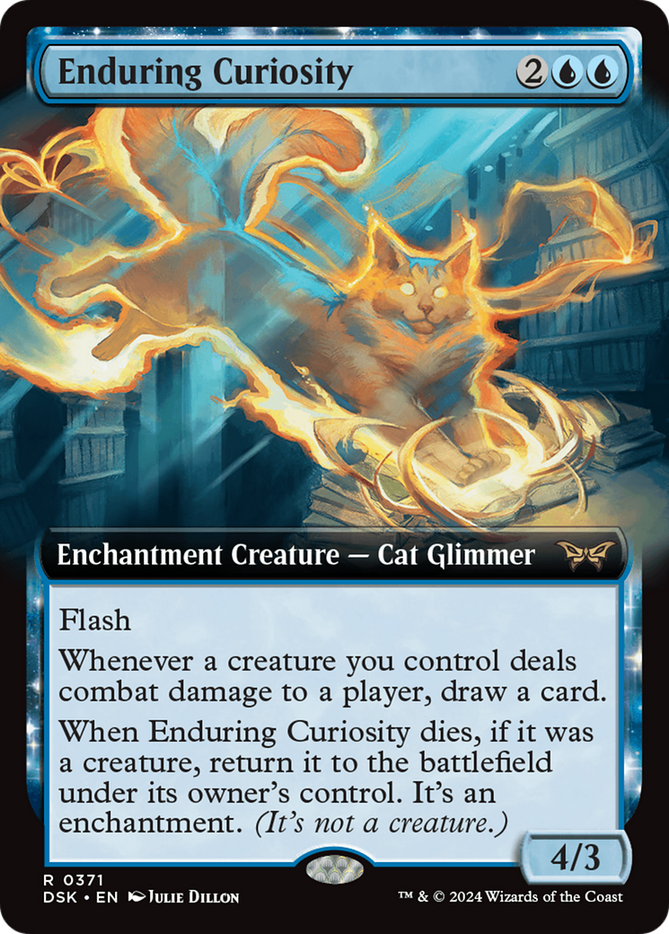 Enduring Curiosity (Extended Art) [Duskmourn: House of Horror] | Card Merchant Takapuna