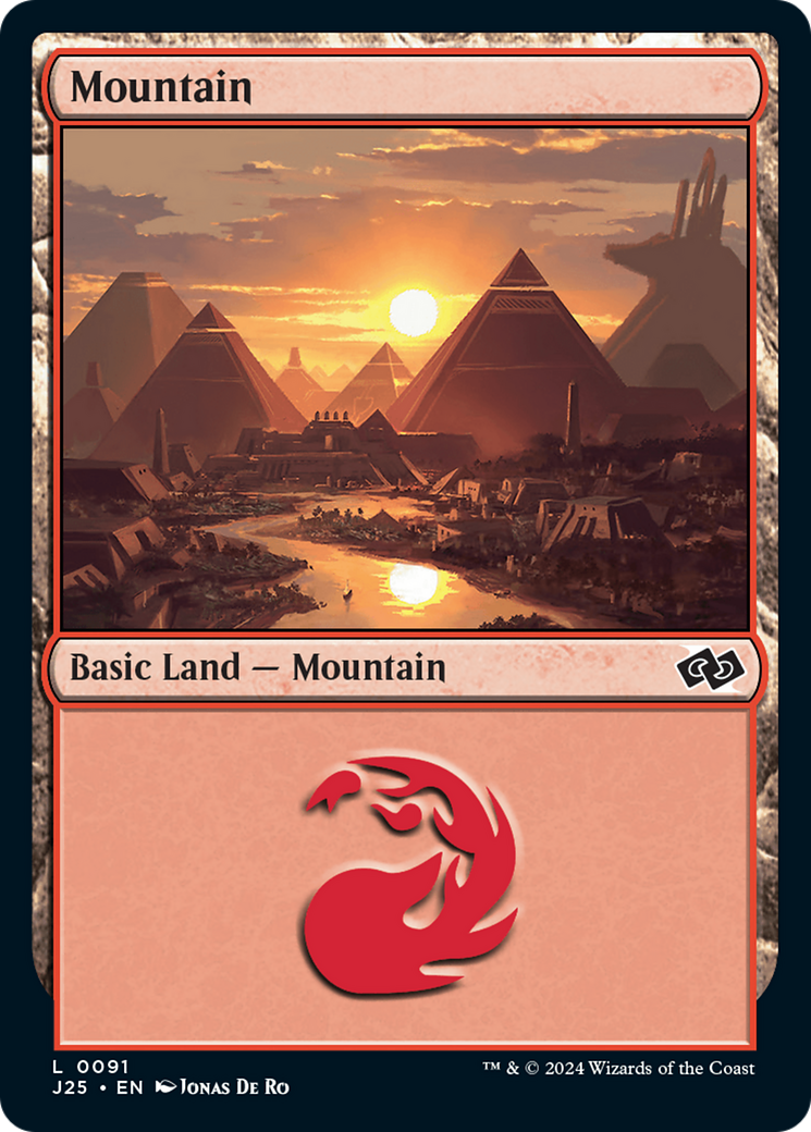 Mountain (91) [Foundations Jumpstart] | Card Merchant Takapuna