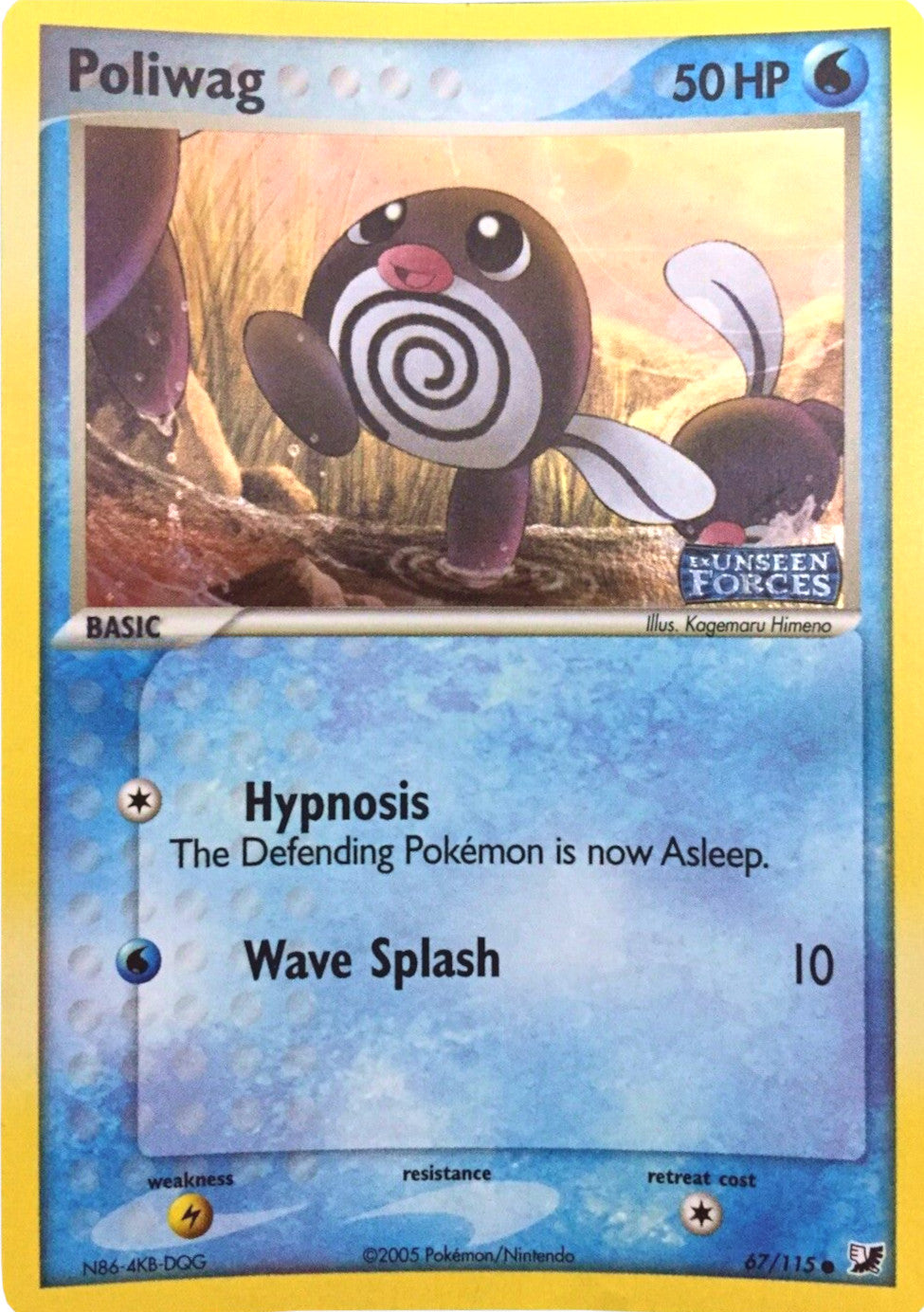 Poliwag (67/115) (Stamped) [EX: Unseen Forces] | Card Merchant Takapuna